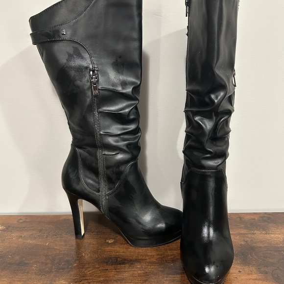 Call It Spring Black Heeled Boots - Picture 3 of 6